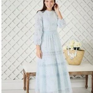 Antonio Melani x Born on Fifth Blue eyelet and lace dress- size 4
